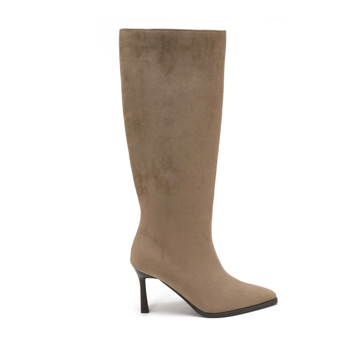 Zélie | Bottes taupe à talon kitten