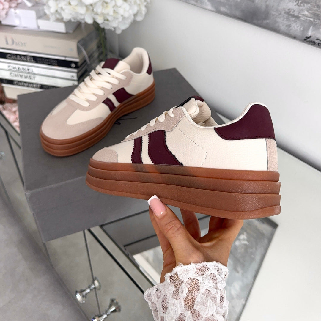 Dorine | Baskets bordeaux élégantes