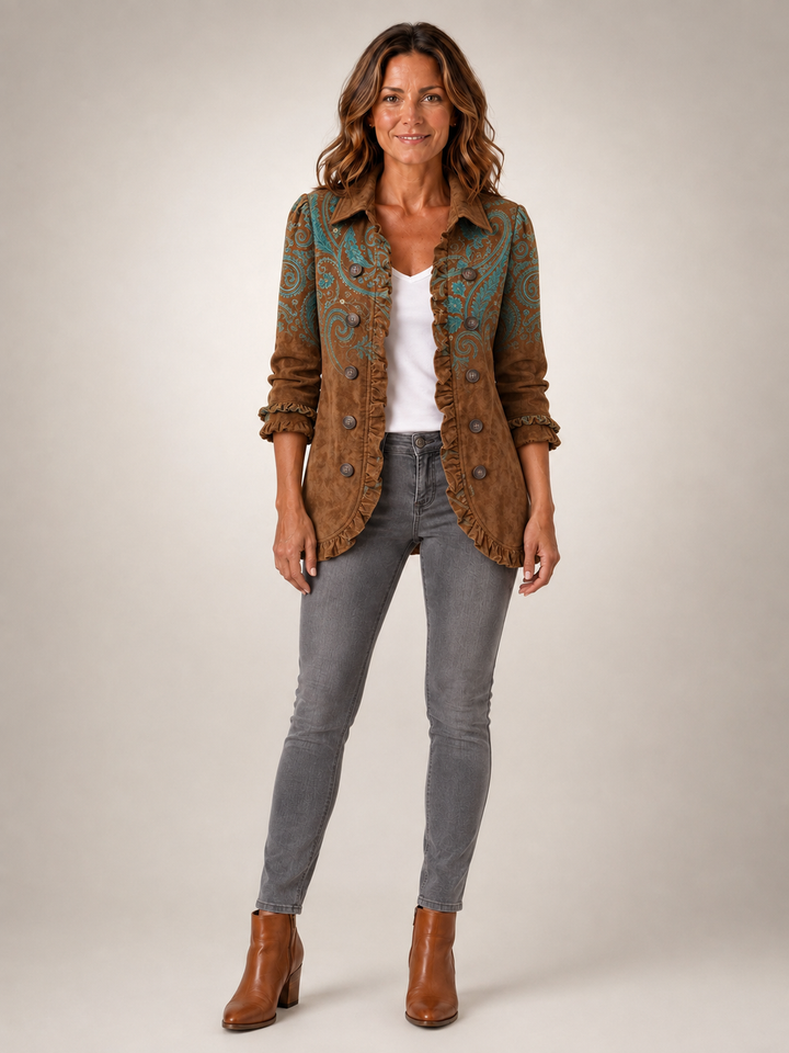 Goldenridge | Veste volantée à imprimé cachemire