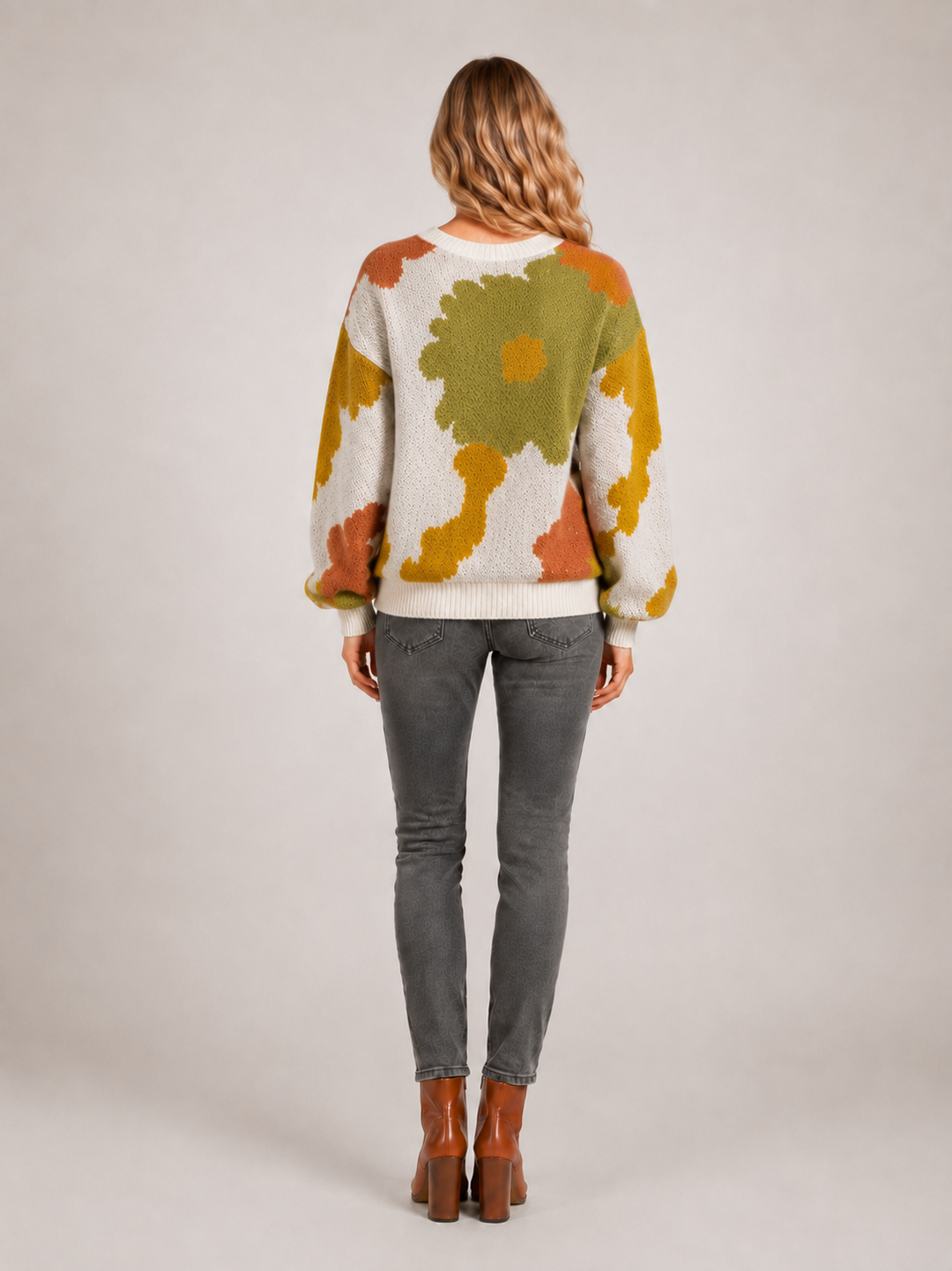 Sydney | Pull fleuri en maille