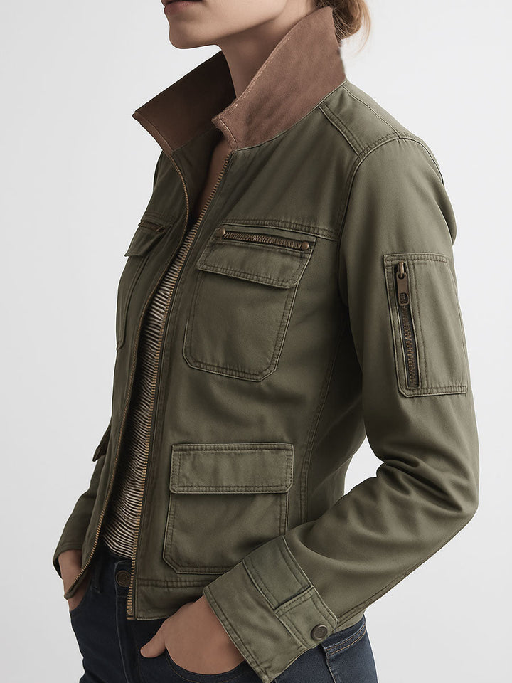 Aurane | Veste utilitaire en coton à poches plaquées