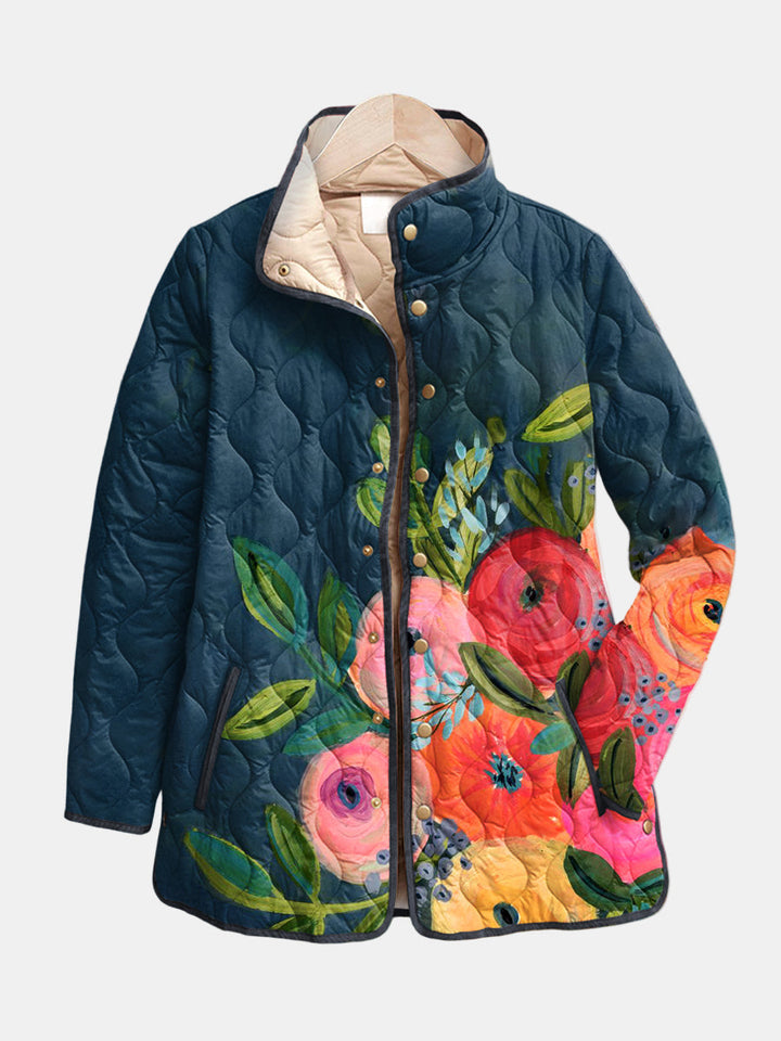 Camélia | Veste matelassée à imprimé floral
