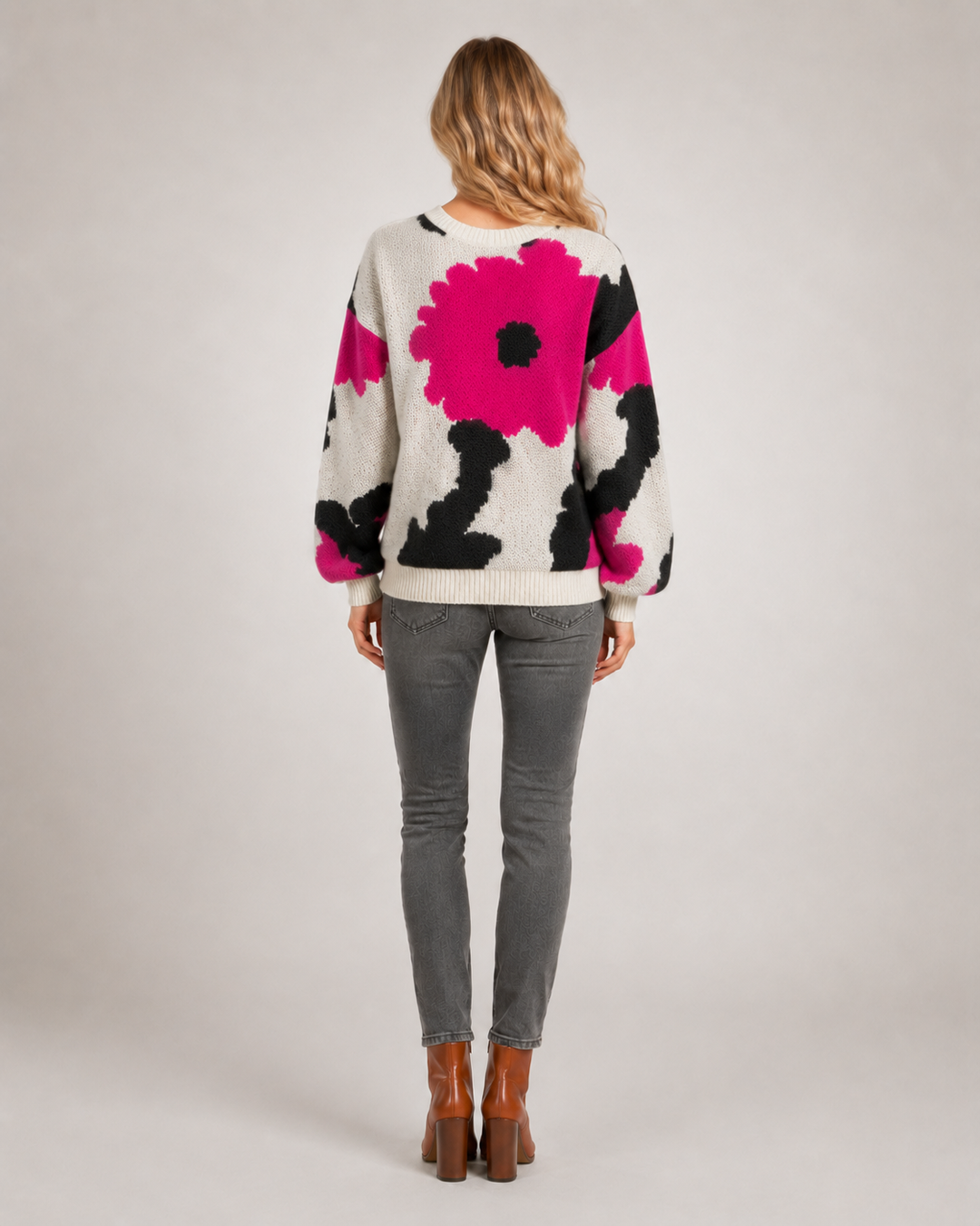 Sydney | Pull fleuri en maille