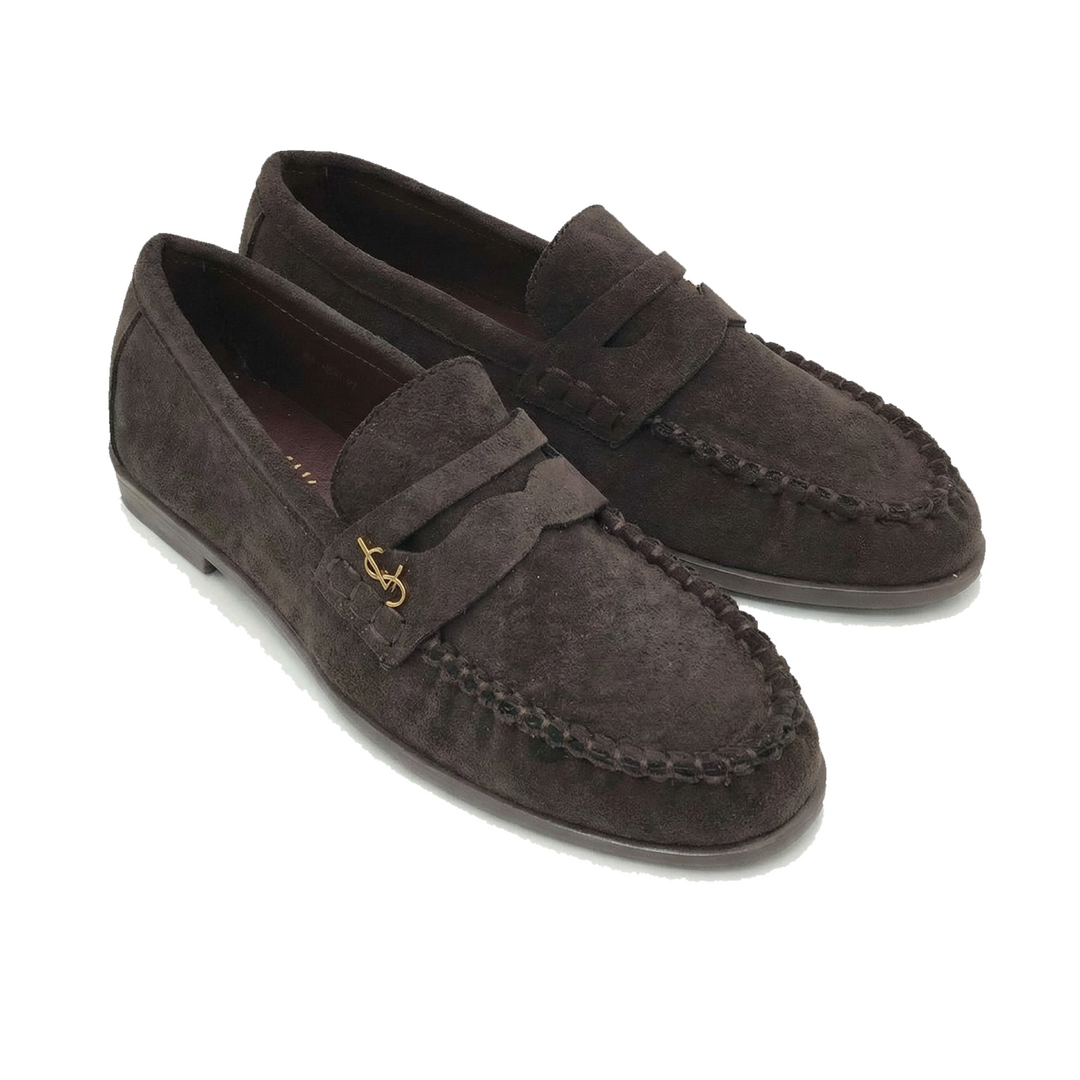 Laurine | Mocassins marron foncé élégants