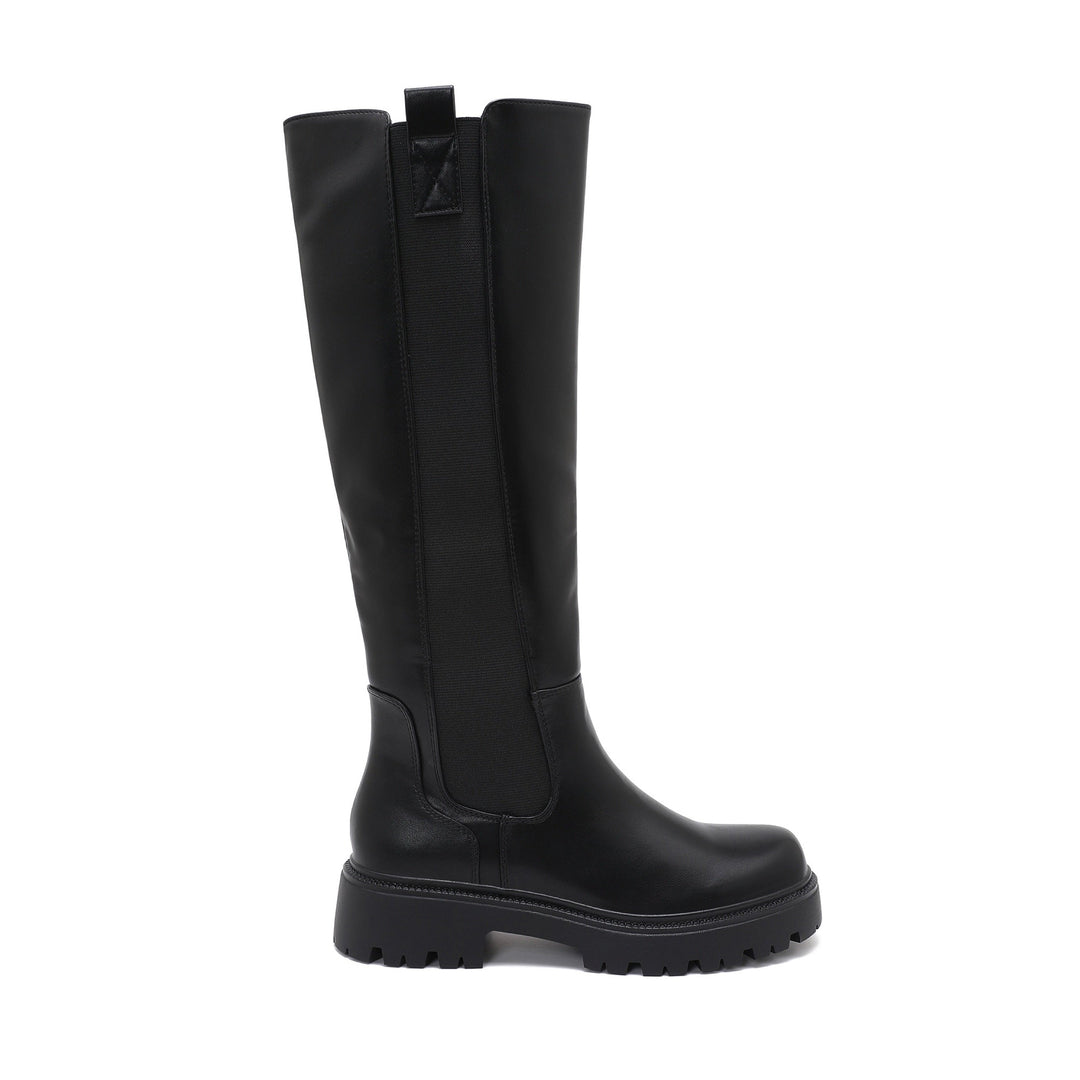 Rosine | Bottes noires élégantes à semelle crantée