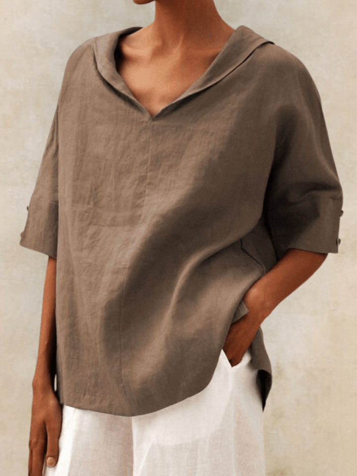 Zélina | Blouse à col ouvert