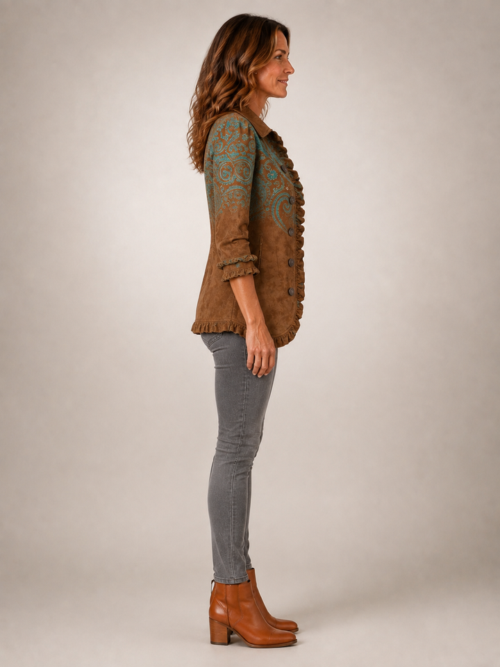 Goldenridge | Veste volantée à imprimé cachemire