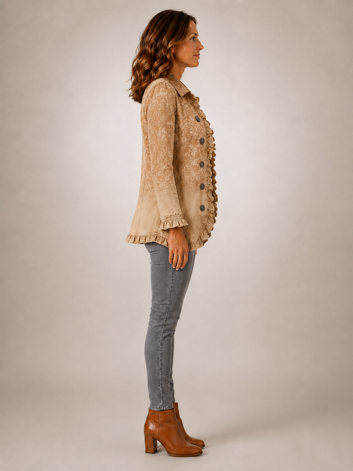 Crestelle | Veste volantée à imprimé western