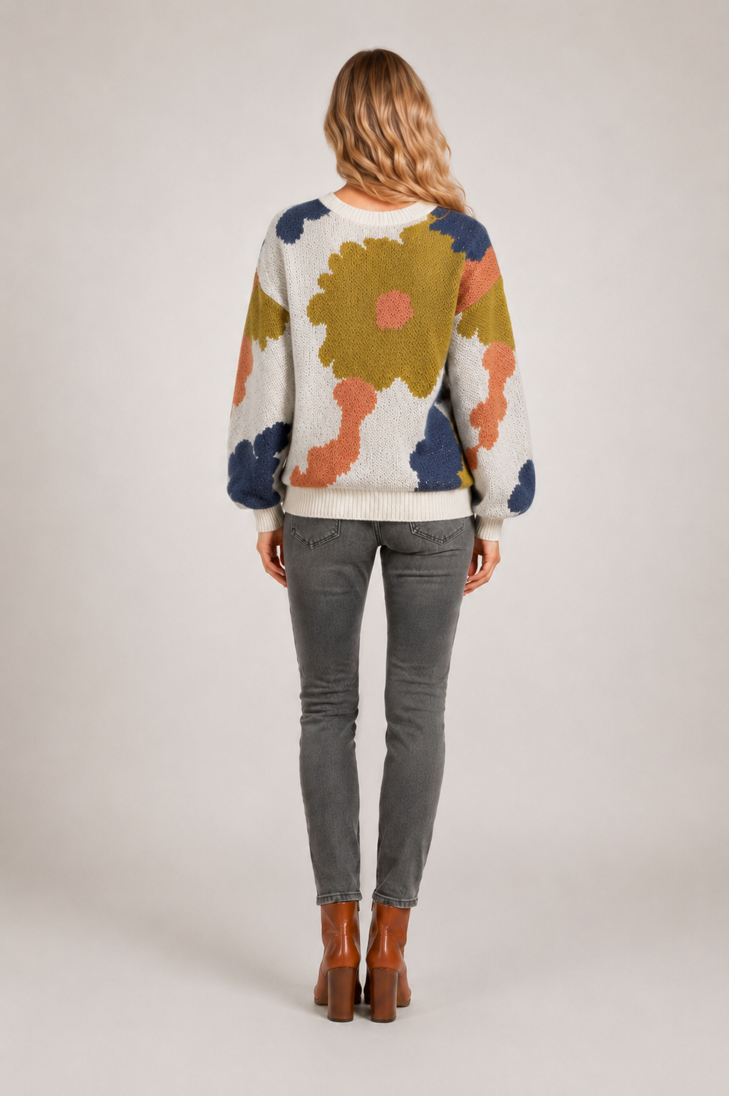 Sydney | Pull fleuri en maille