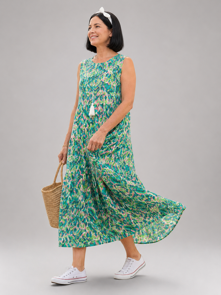 Nolwenn — Robe longue sans manches à volants