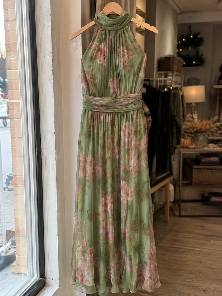 Anouck — Robe longue dos nu à taille froncée