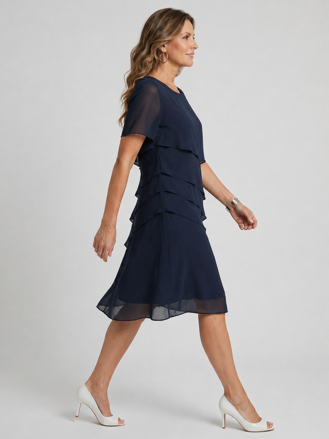 Louise — Robe à volants asymétriques