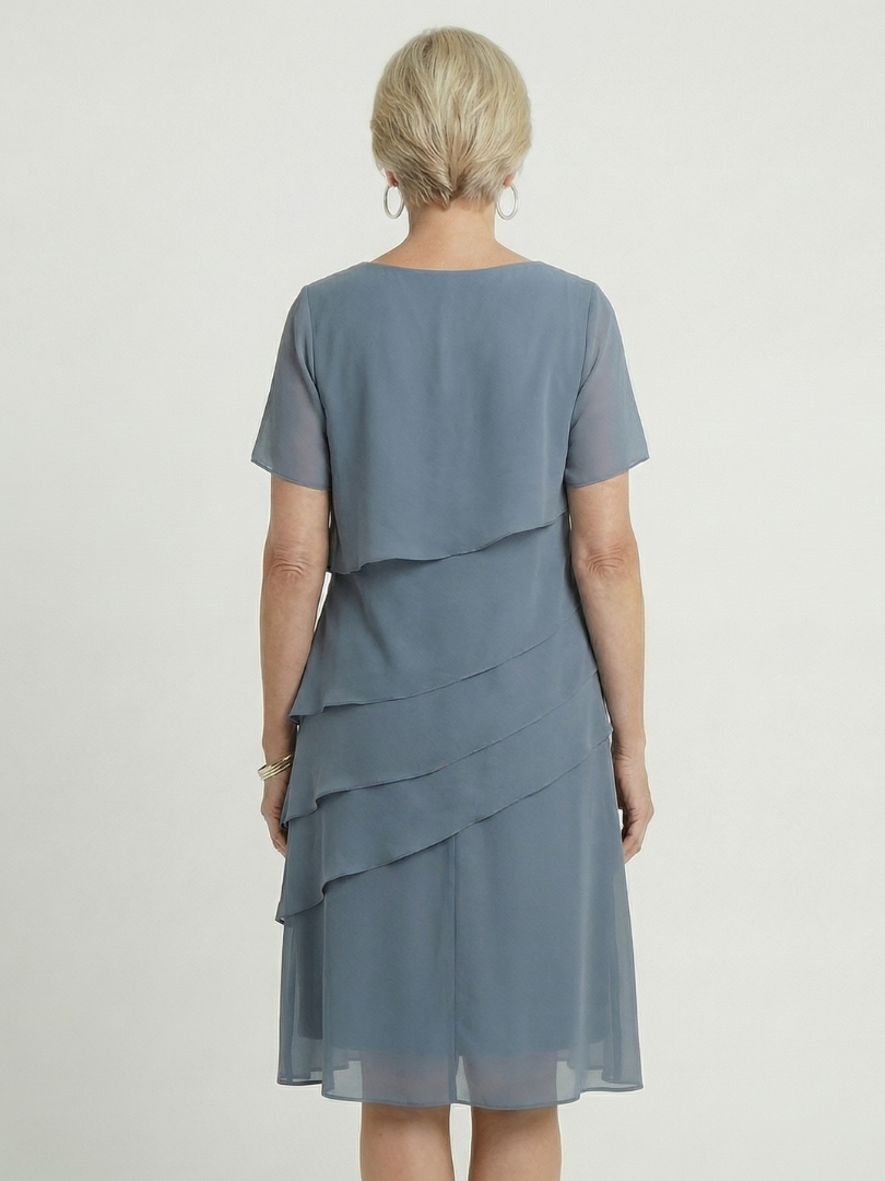 Louise — Robe à volants asymétriques