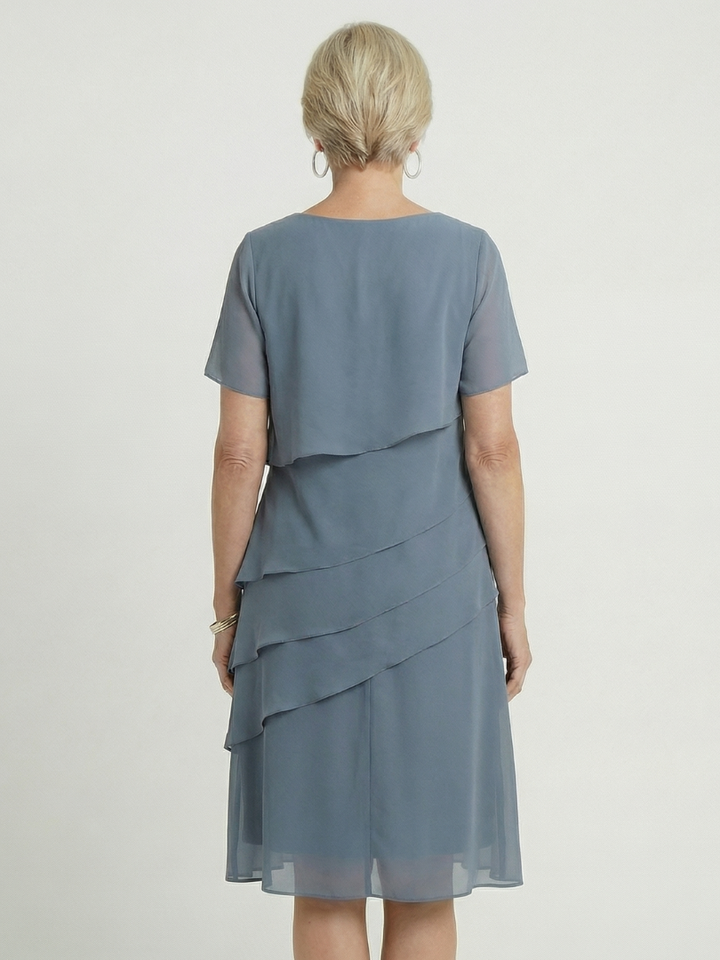 Louise — Robe à volants asymétriques