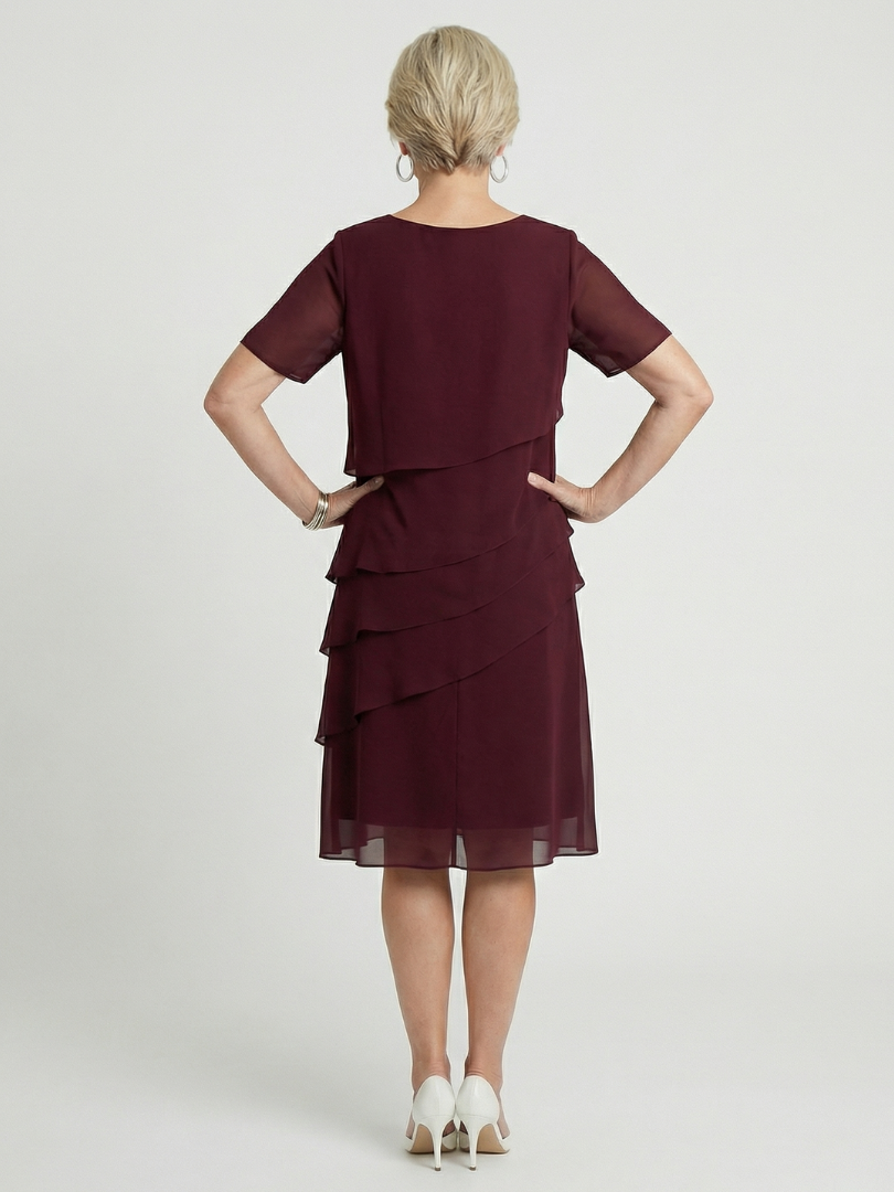 Louise — Robe à volants asymétriques