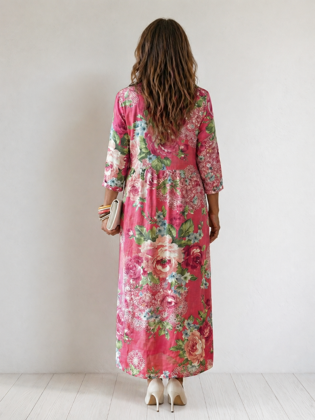 Perrine — Robe longue à grandes fleurs