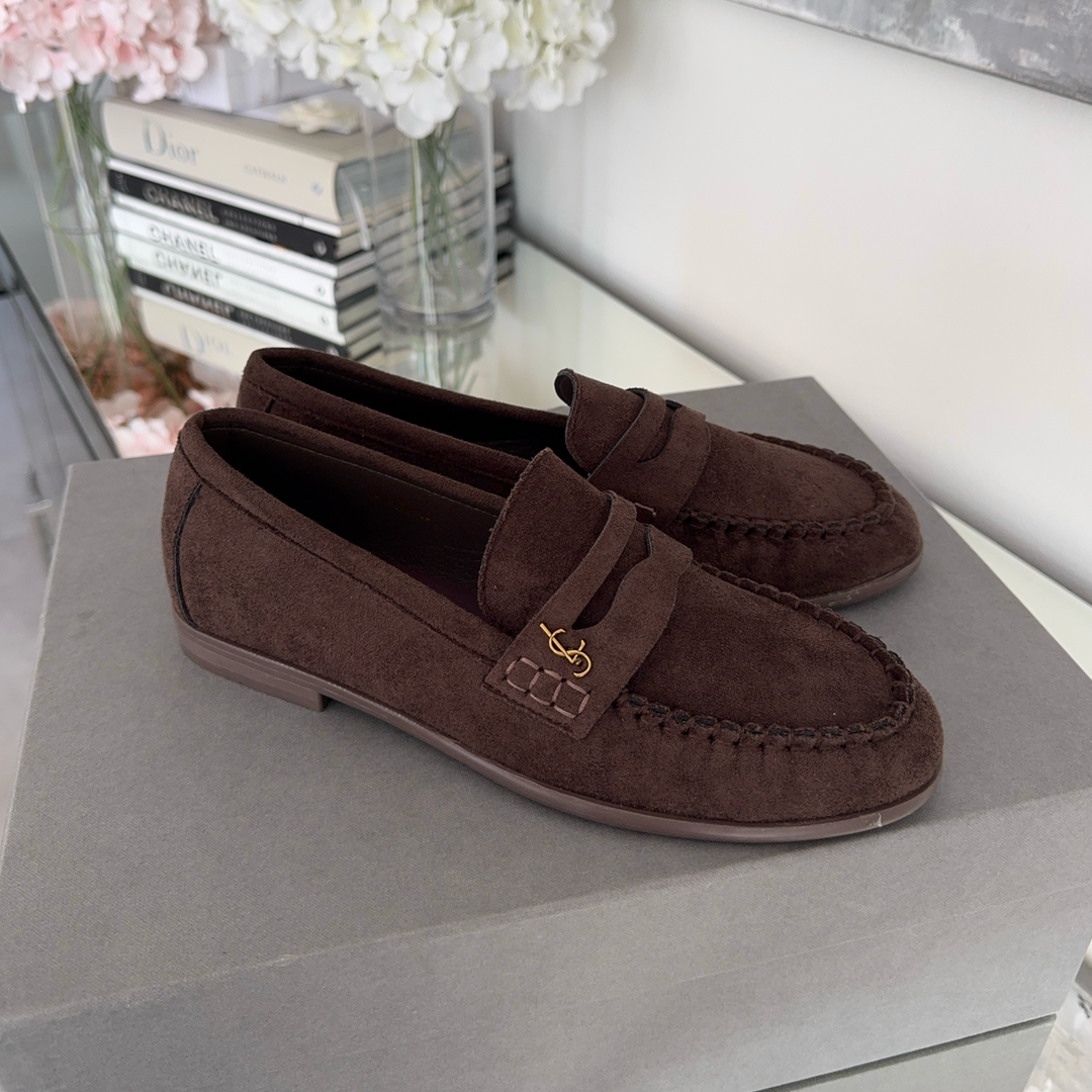 Laurine | Mocassins marron foncé élégants