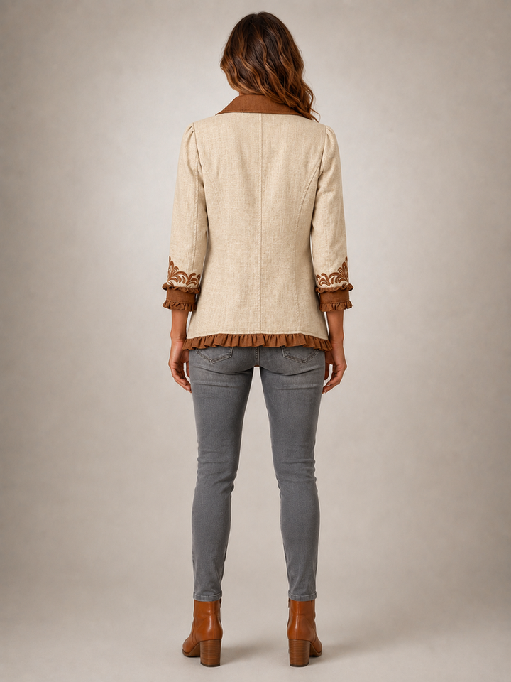 Dawncroft | Veste volantée bohème à imprimé floral