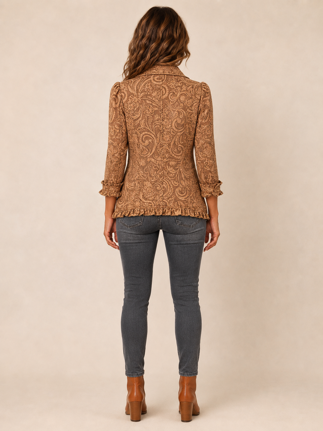 Vyclara | Veste volantée bohème à imprimé floral