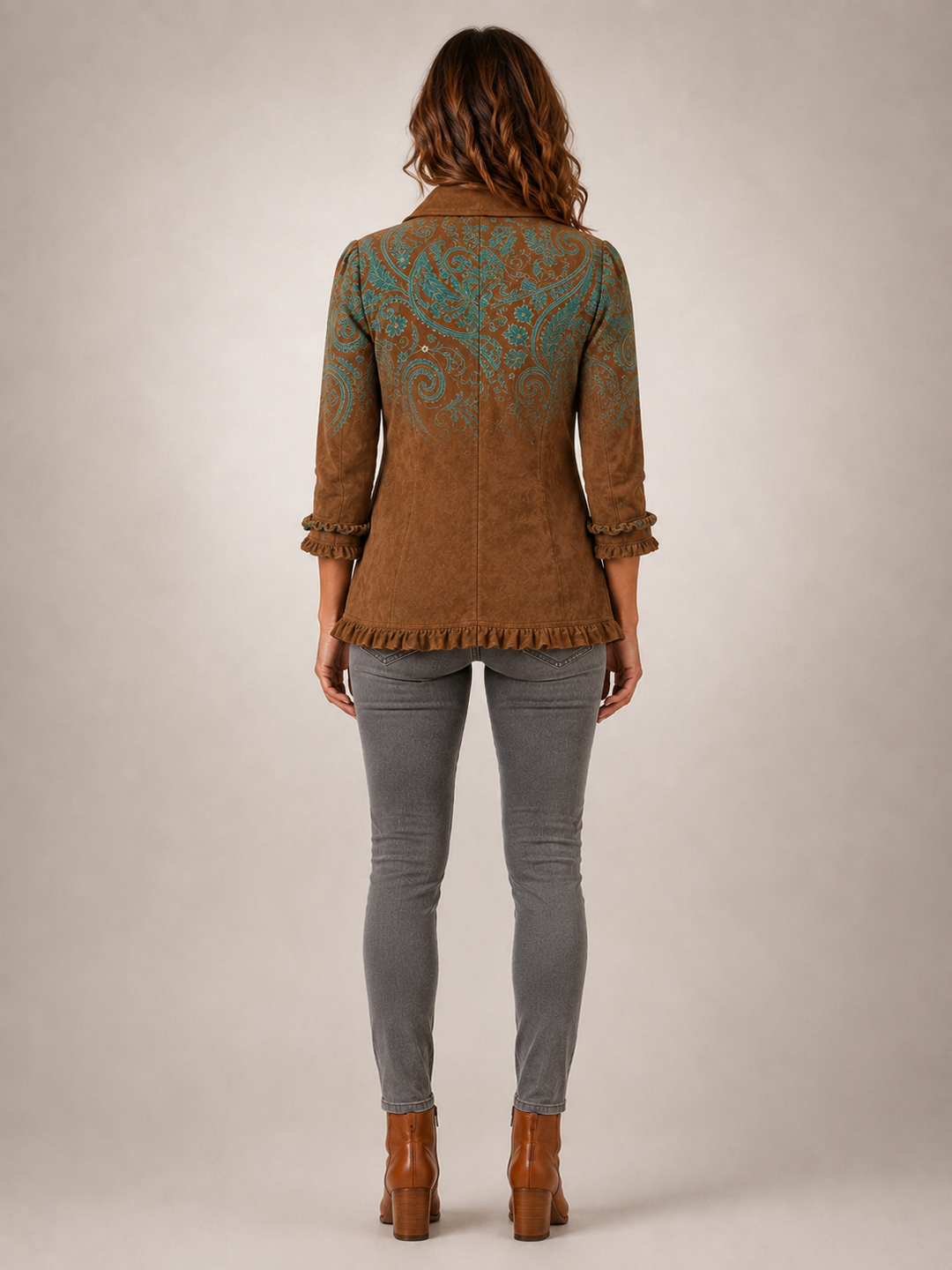 Goldenridge | Veste volantée à imprimé cachemire