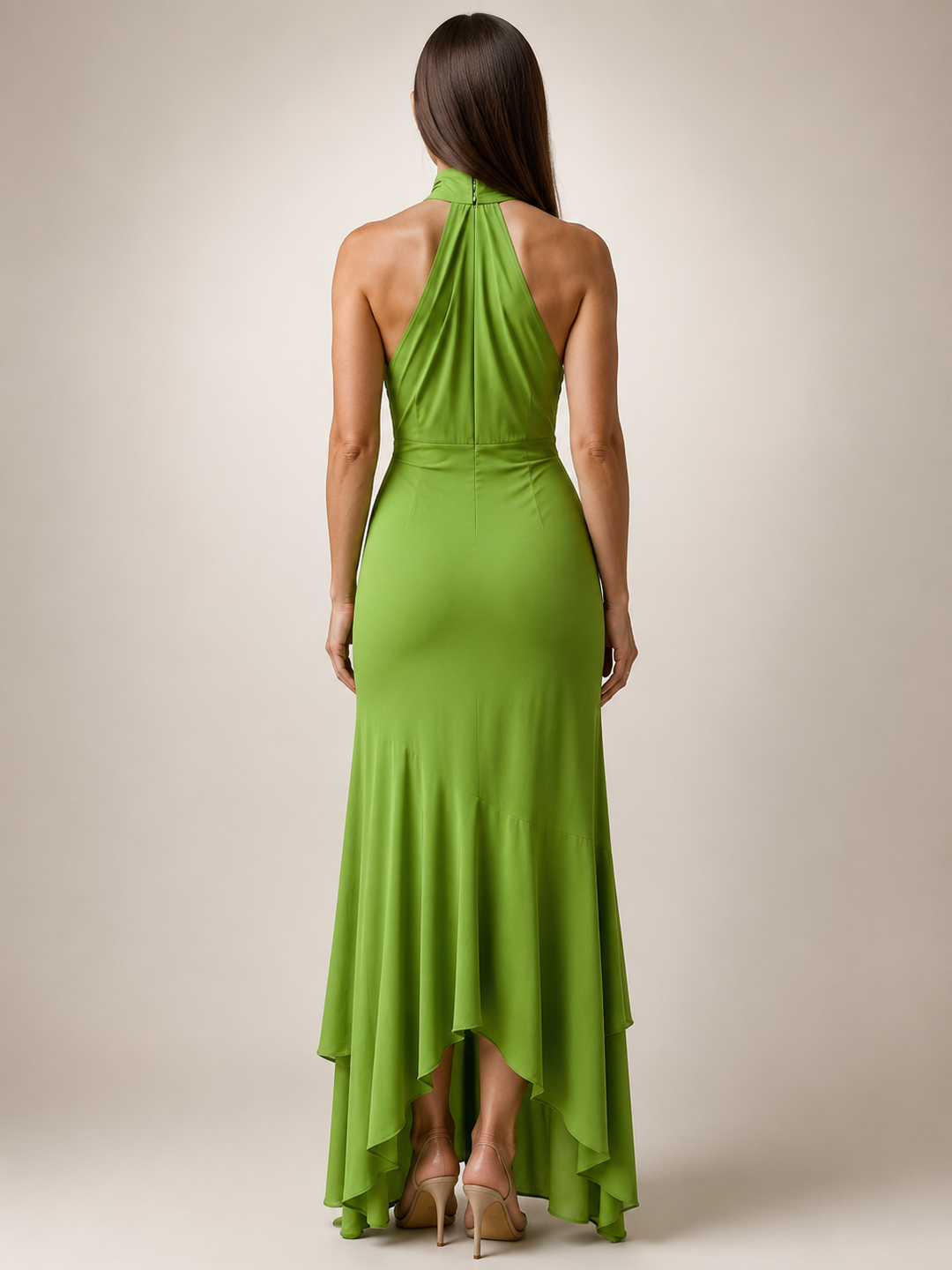 Lyse — Robe longue dos nu drapée