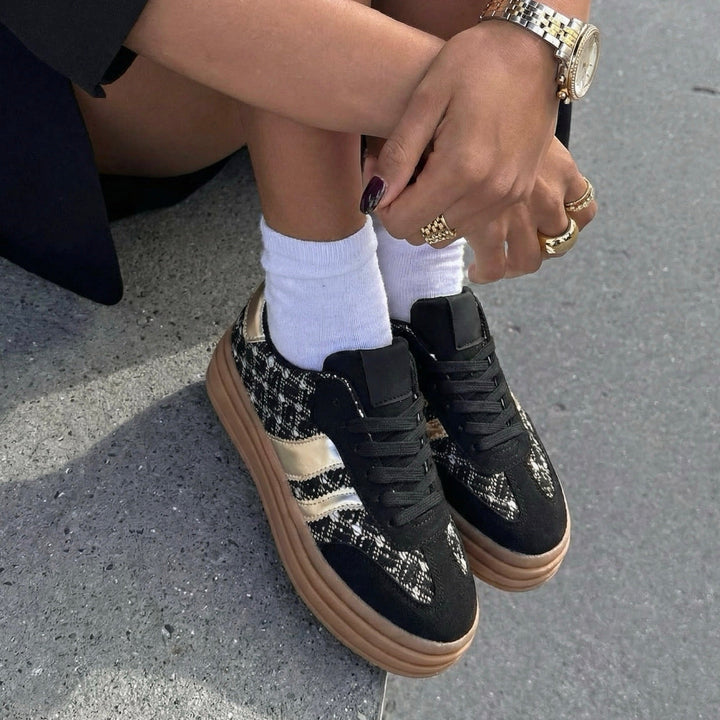 Edmée | Baskets noires et dorées