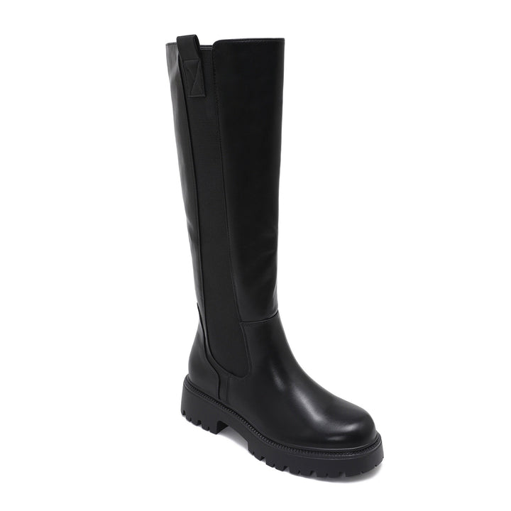 Rosine | Bottes noires élégantes à semelle crantée