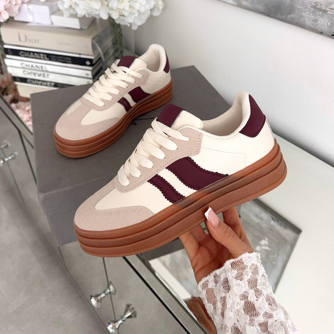 Dorine | Baskets bordeaux élégantes