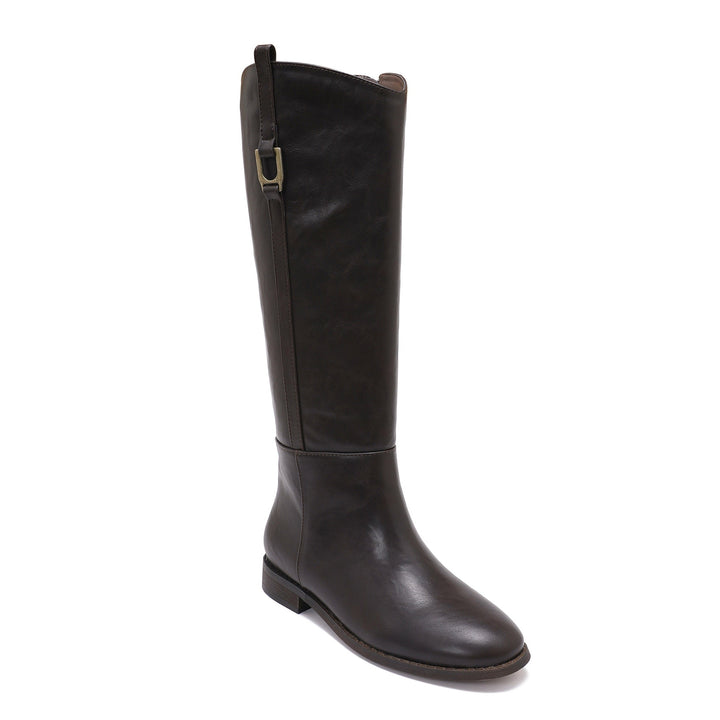 Viviane | Bottes hautes marron classiques