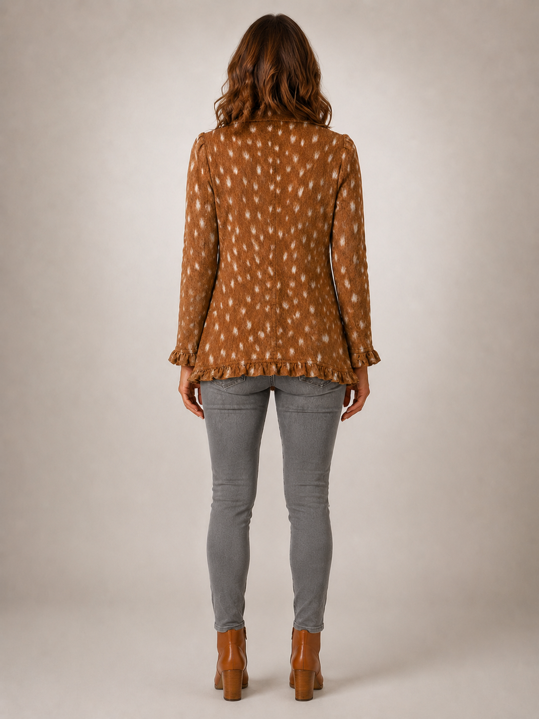 Nolinda | Veste volantée bohème à imprimé animalier