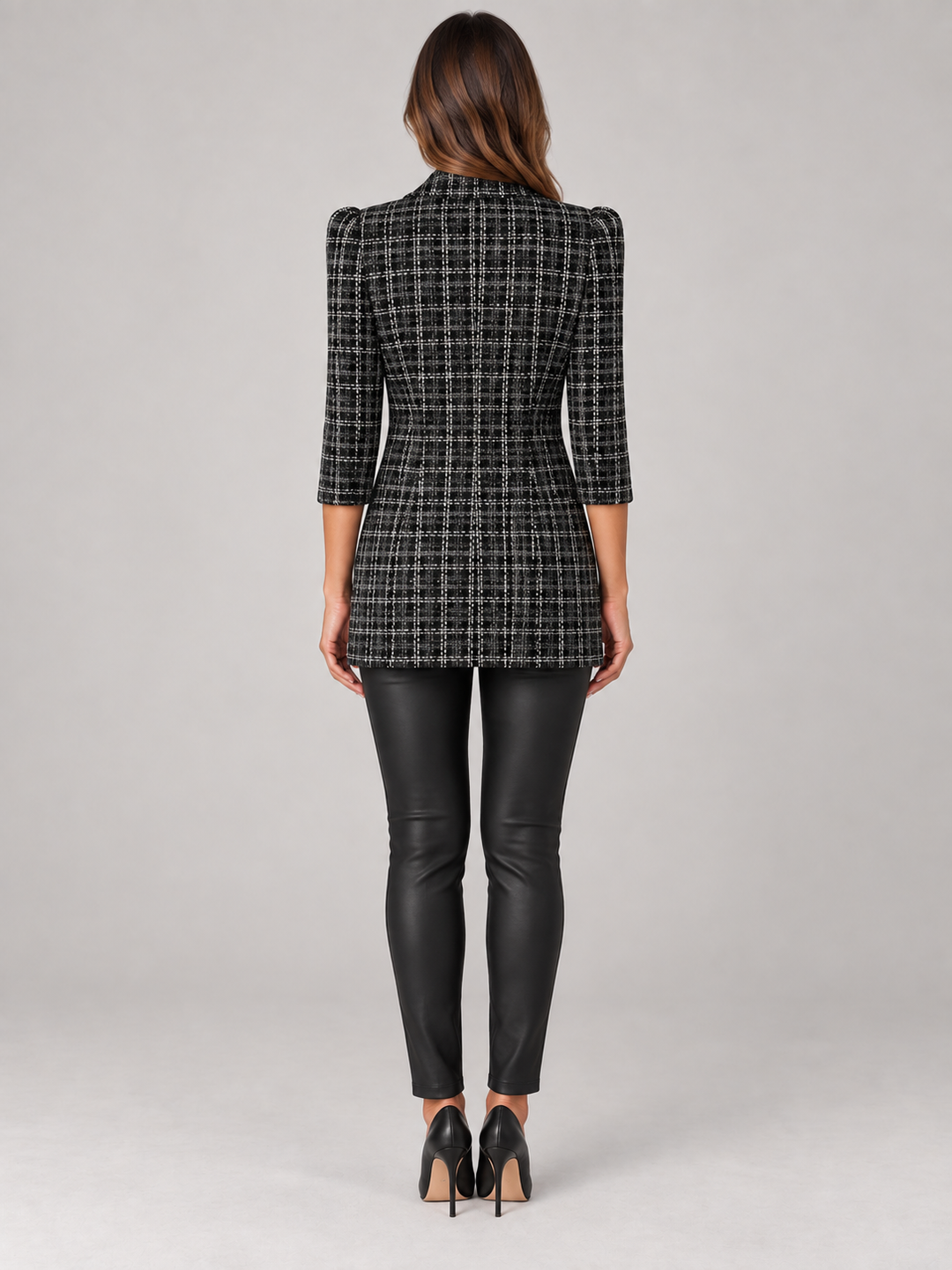 Ysée | Blazer croisé à carreaux
