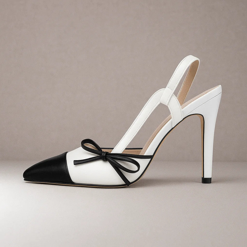 Margaux | Escarpins slingback à nœud