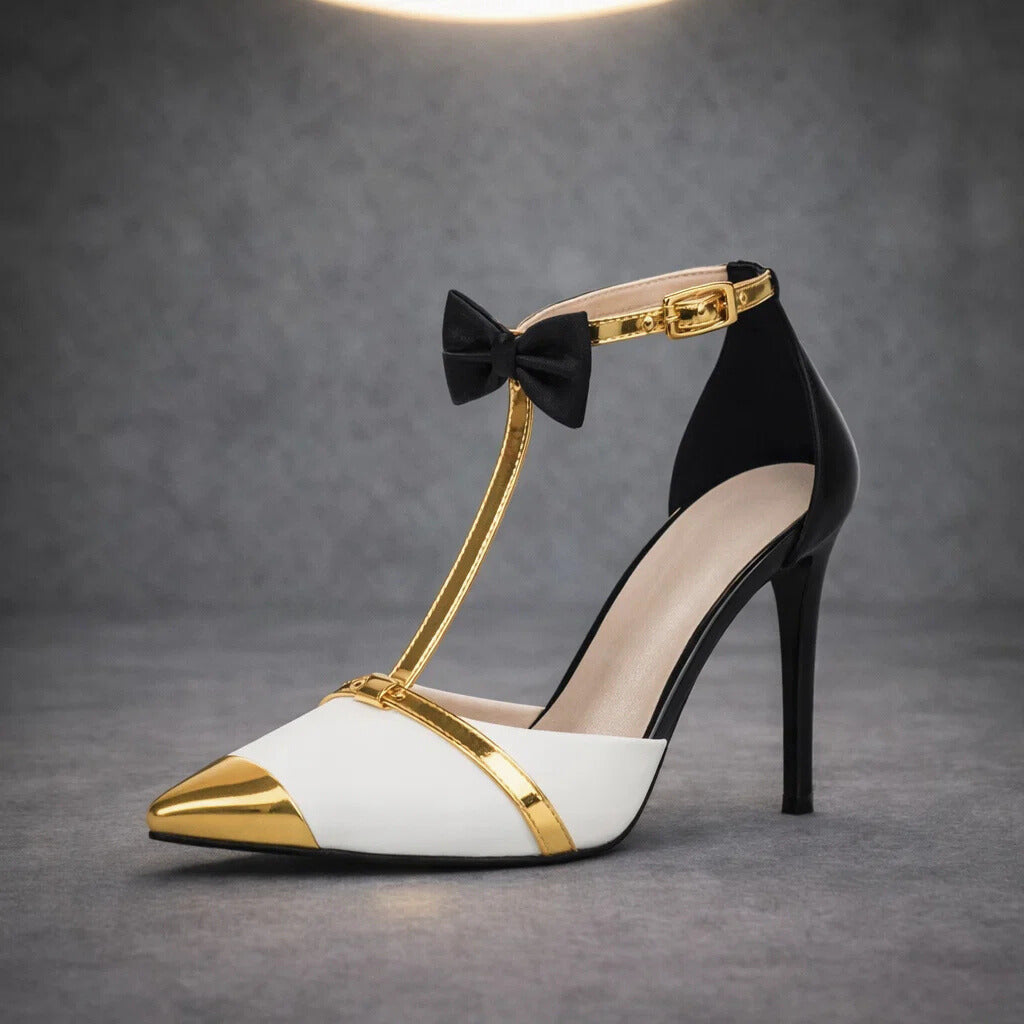 Virginie | Escarpins à bride en T et nœud