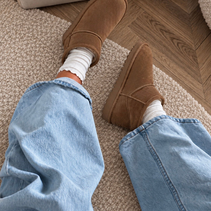 Anaïs | Bottines fourrées châtaigne