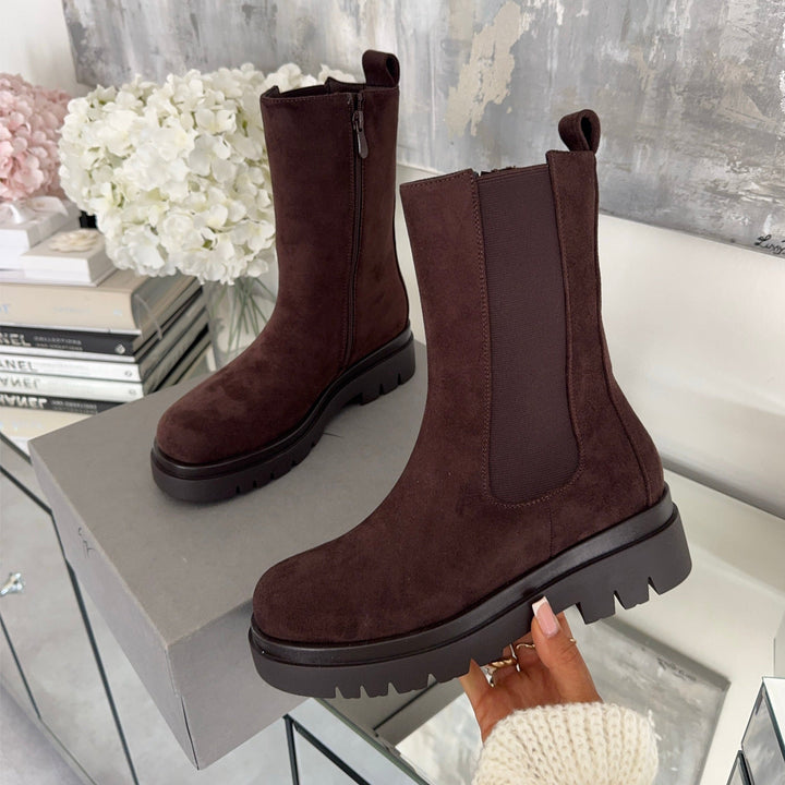 Gabrielle | Bottines Chelsea marron élégantes