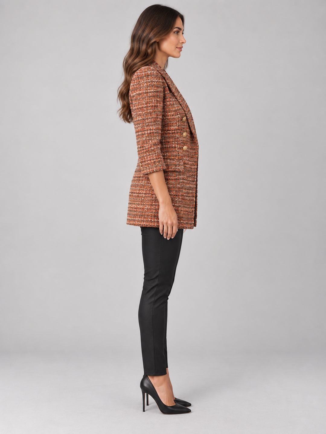 Ysée | Blazer croisé à carreaux