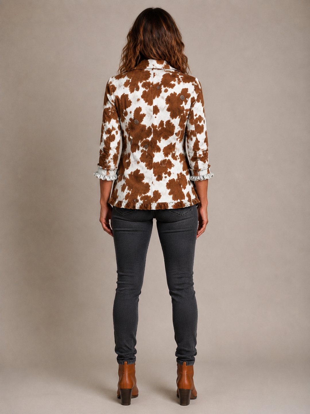 Holliday | Veste volantée à imprimé vache
