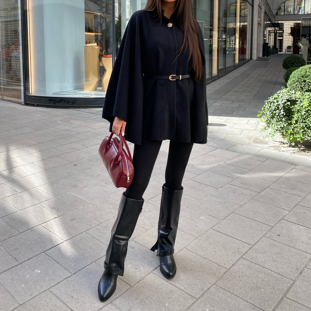 Roxane | Bottes noires élégantes hauteur genou
