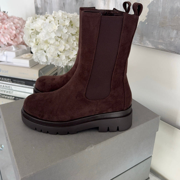 Gabrielle | Bottines Chelsea marron élégantes