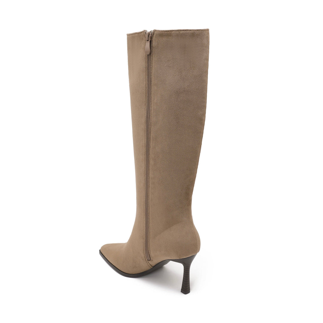 Zélie | Bottes taupe à talon kitten