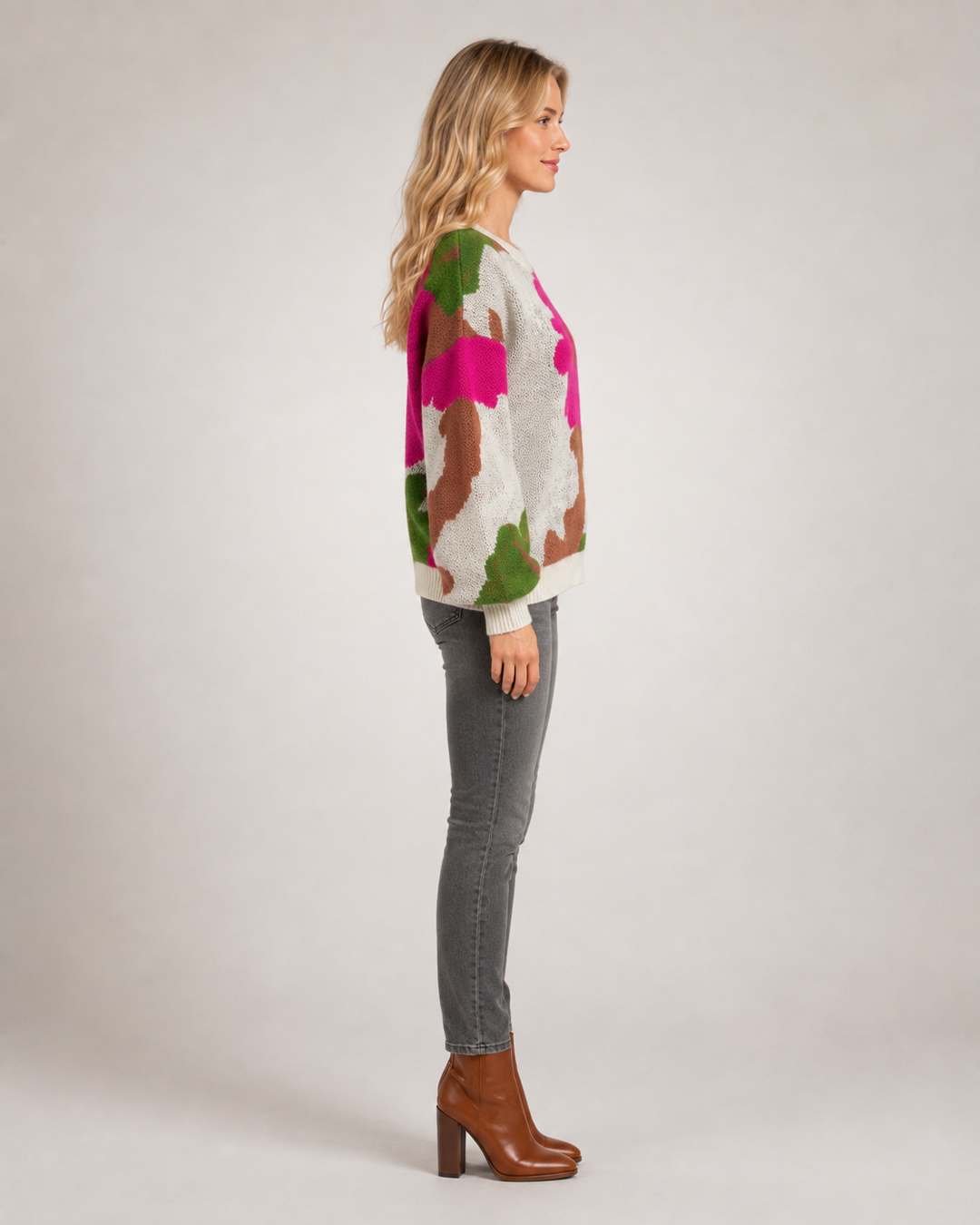 Sydney | Pull fleuri en maille