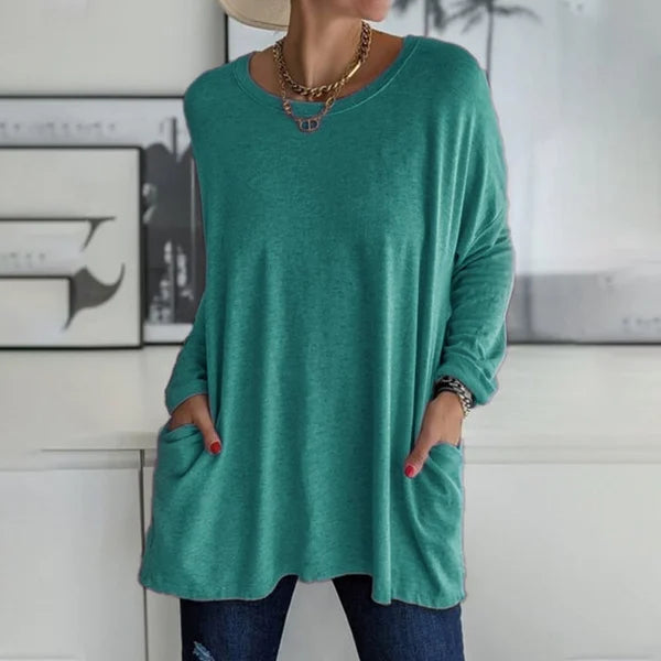Maëlys | Tunique longue à poches — Vert d&