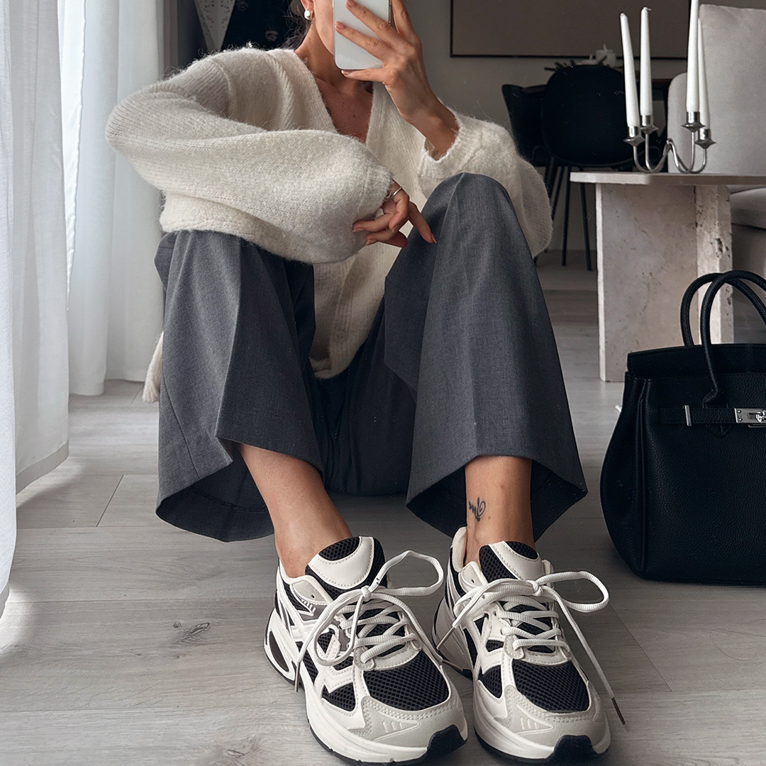 Morgane | Baskets noir et blanc