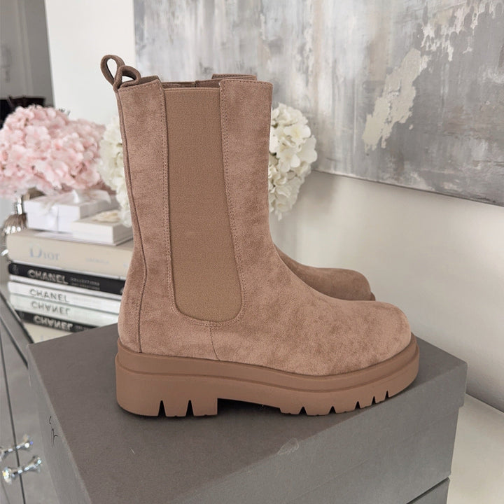 Florence | Bottines Chelsea beiges élégantes