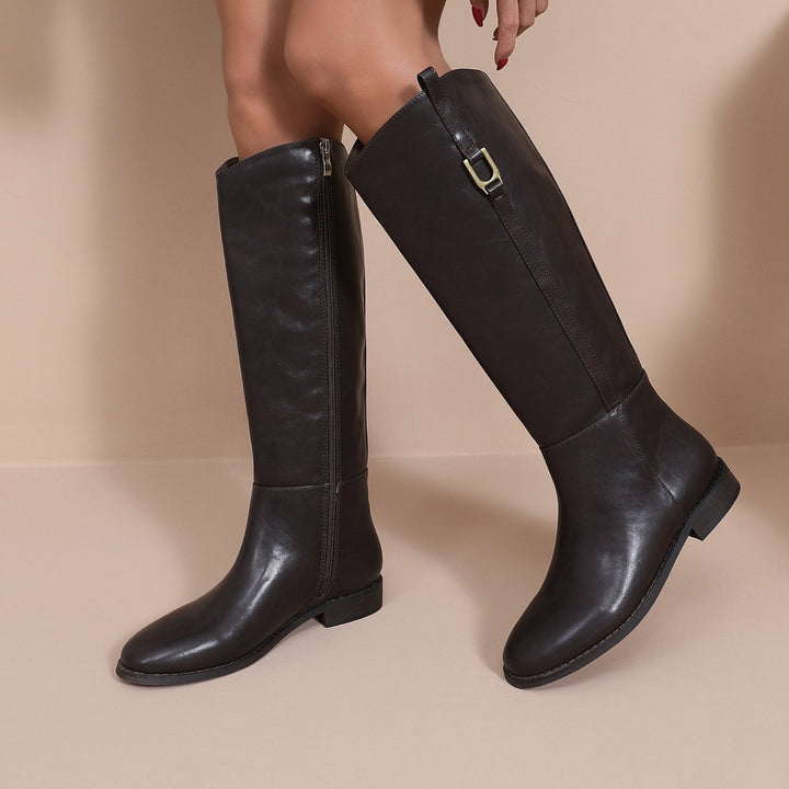 Viviane | Bottes hautes marron classiques
