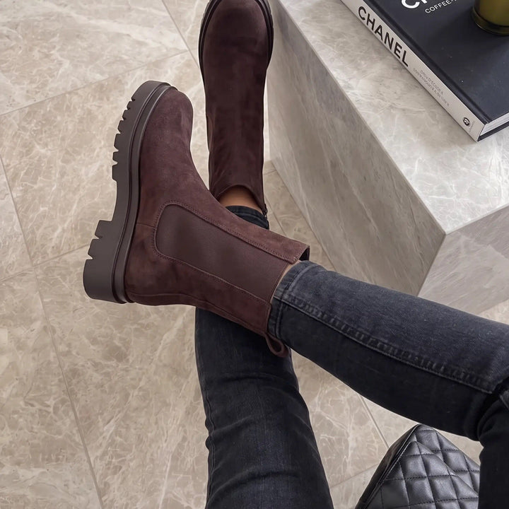 Gabrielle | Bottines Chelsea marron élégantes