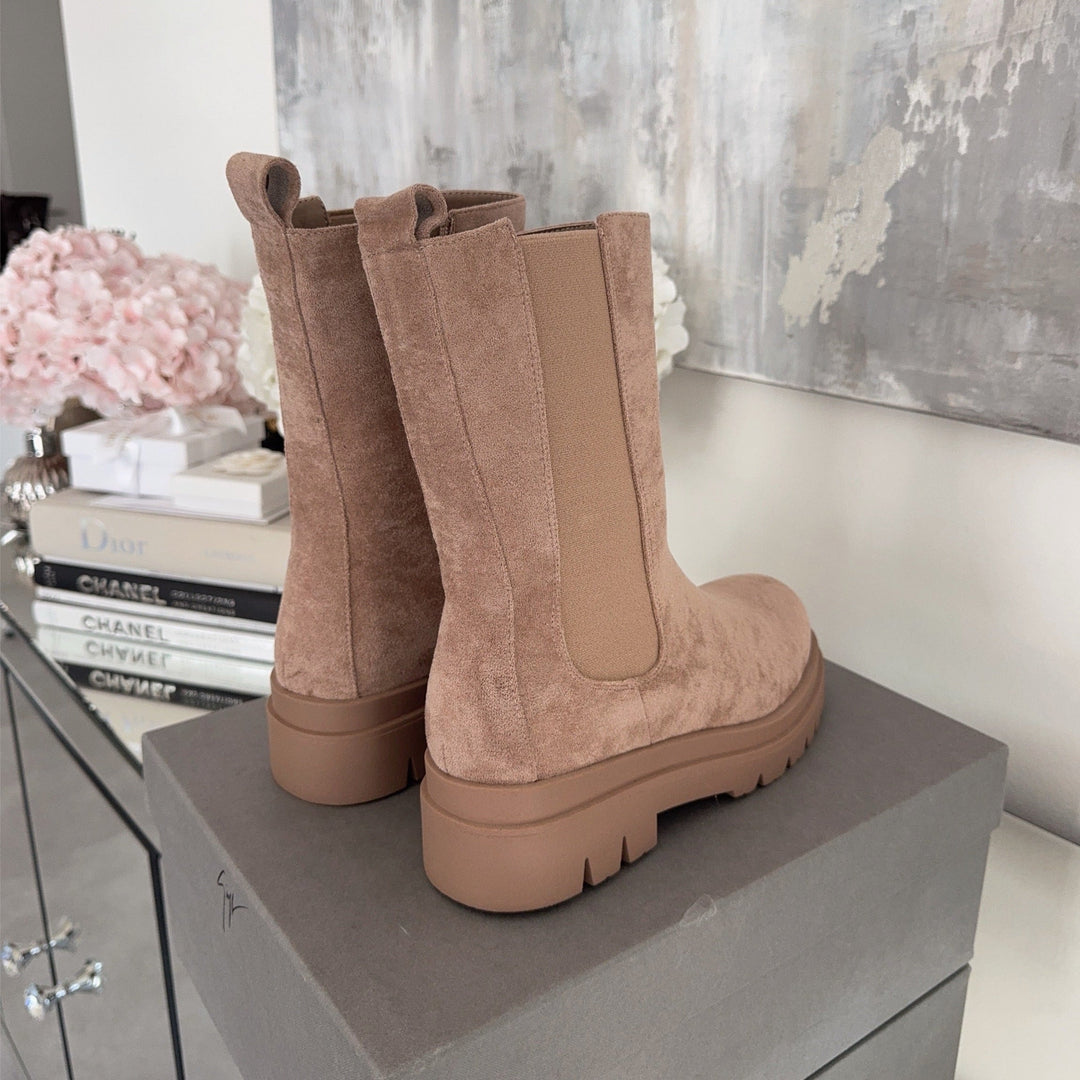 Florence | Bottines Chelsea beiges élégantes