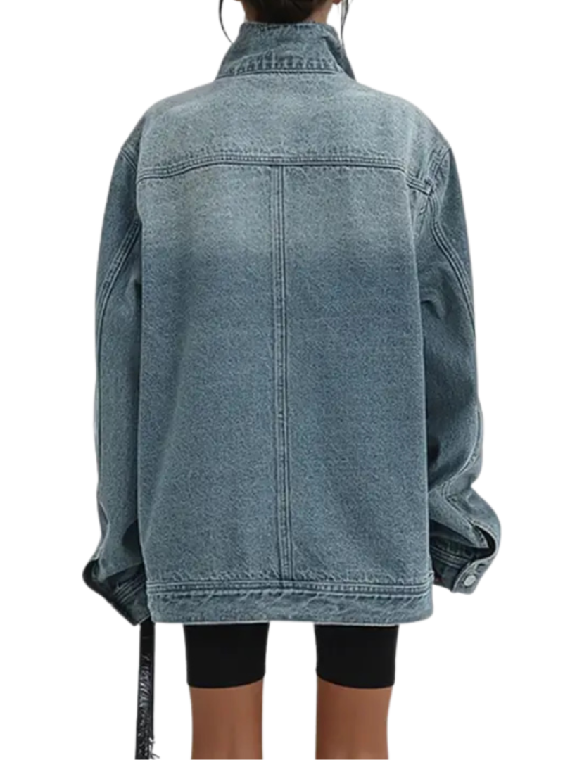 Alixe | Veste en jean oversize à col montant