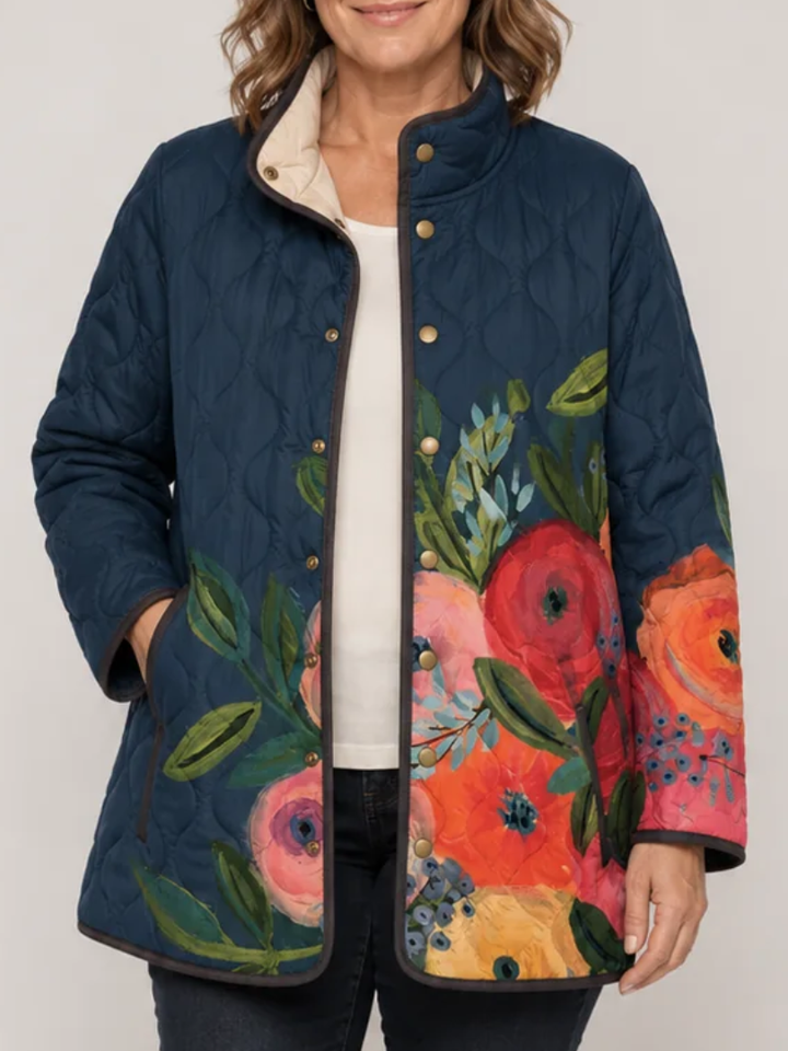 Camélia | Veste matelassée à imprimé floral