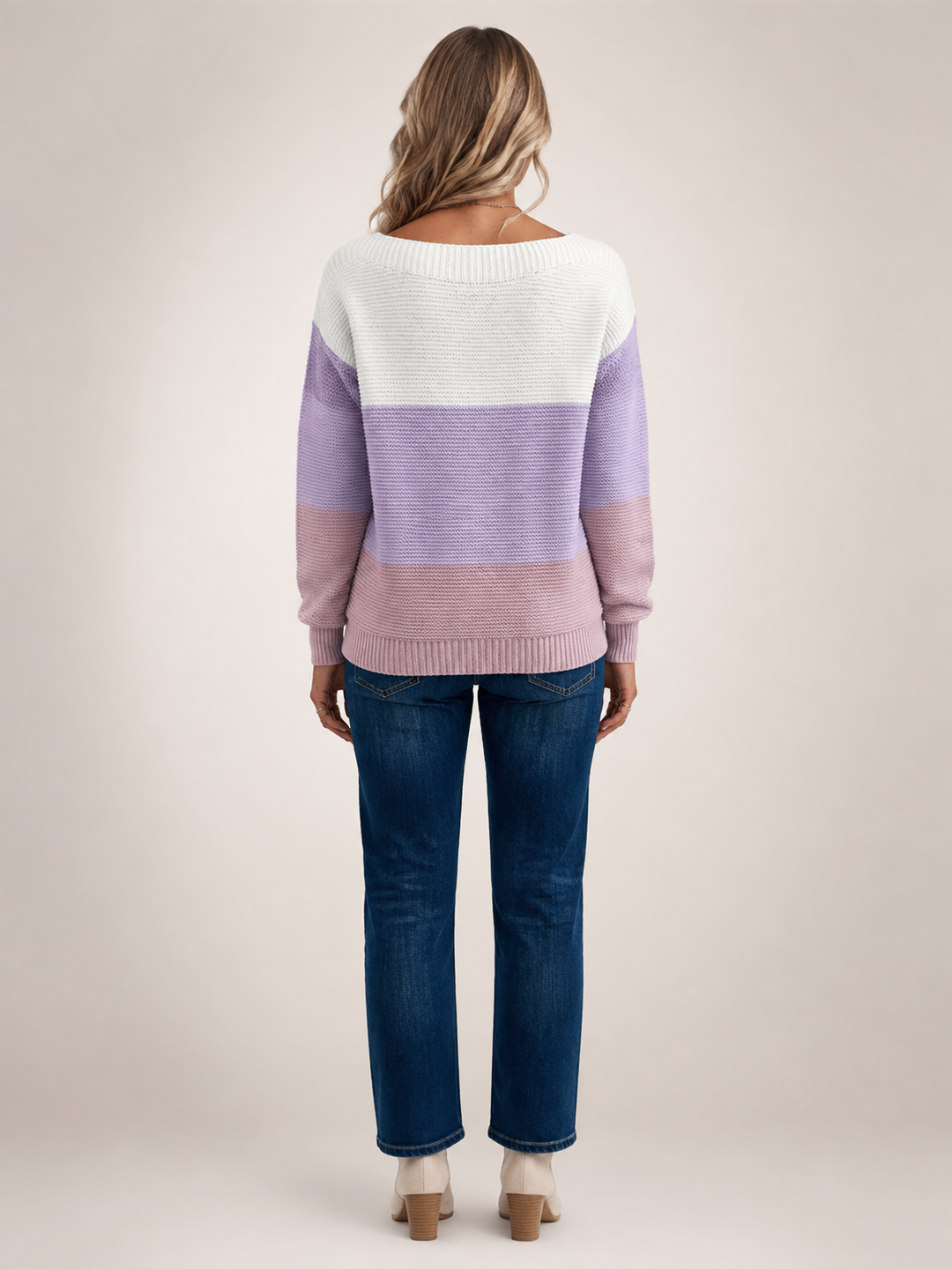 Adèle | Pull color-block à encolure bateau